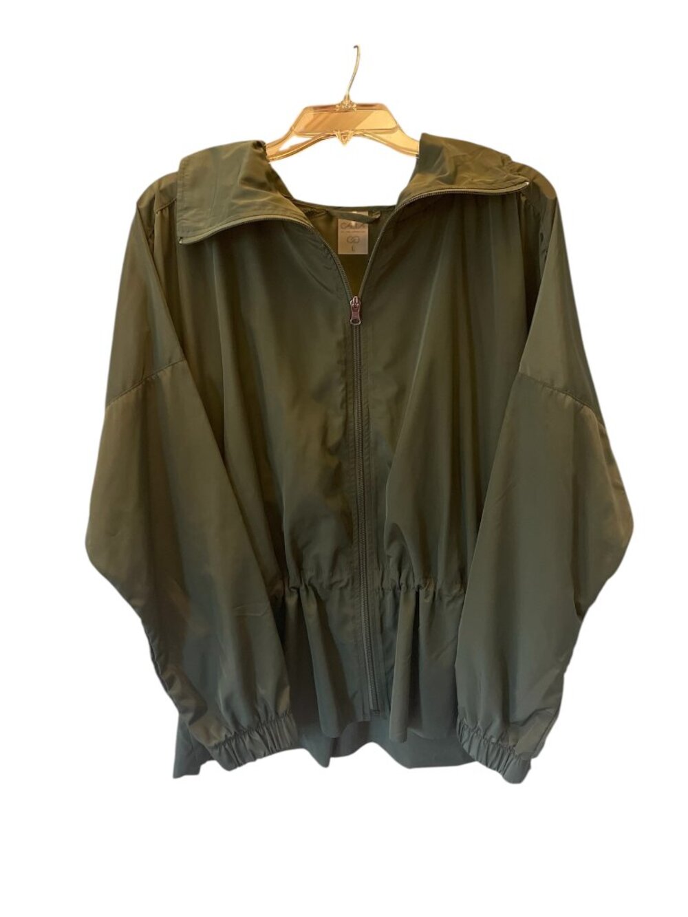 Calia by Carrie Underwood Cinched Waist Spring Jacket Olive Green Women's Large